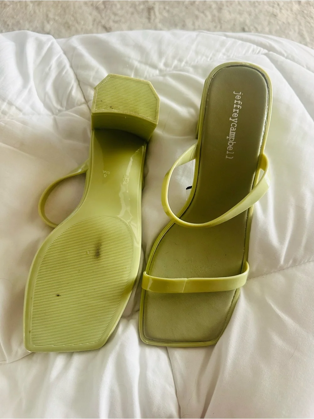 Jeffrey Campbell Lime-Strap Square-Toe Block Heel Sandals
